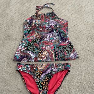 KENNETH COLE PRINT TANKINI SIZE XL